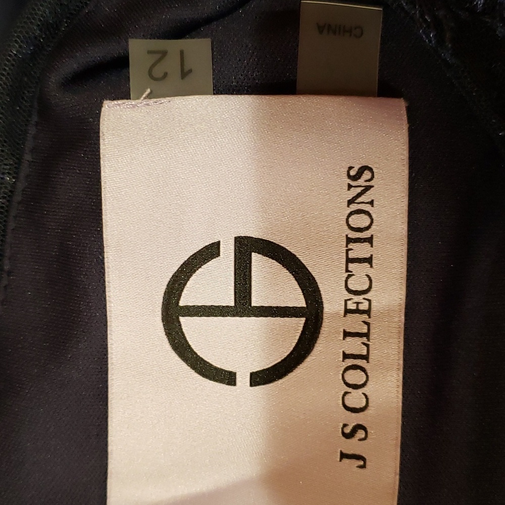 JS Collections NEW Celia Mixed Media Deep Navy Bl… - image 8